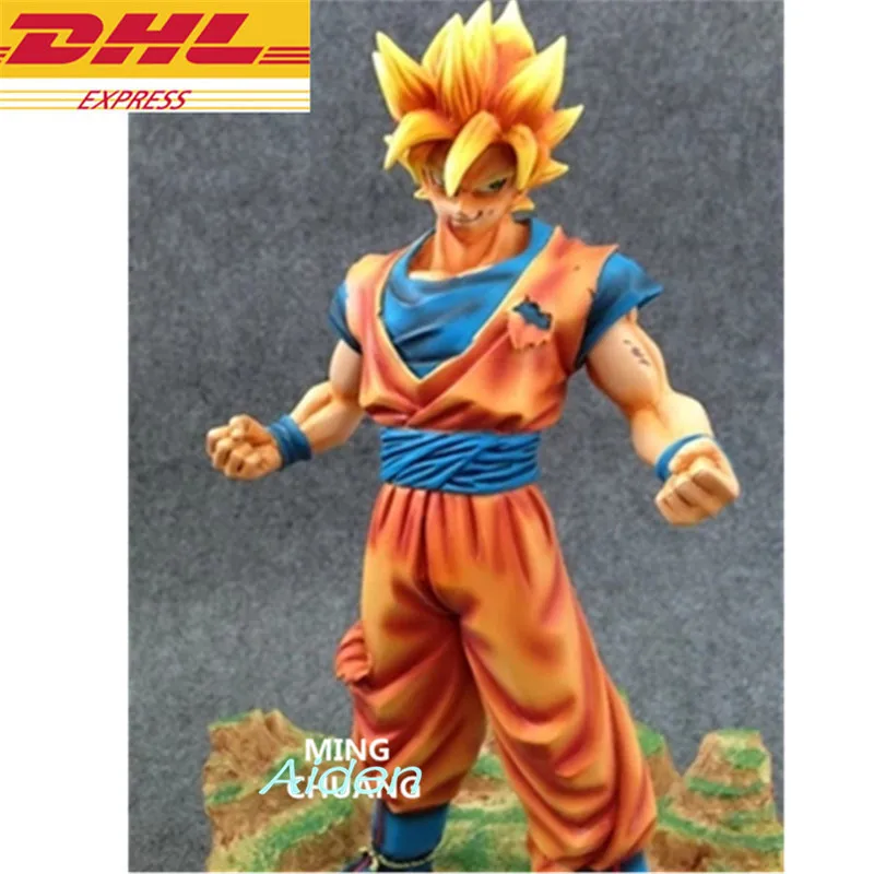 1" Статуя Дракона Мяч бюст Супер Saiyan полноразмерный портрет Сон Гоку анимационная фигурка GK Коллекционная модель игрушечная Коробка 25 см Z1128 - Цвет: Оранжевый