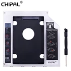 Алюминиевый Чехол CHIPAL SATA 3,0 для установки второго жесткого диска, 12,7 мм, 2,5 дюйма, корпус жесткого диска SSD, чехол светодиодный светкой для ноутбука, CD ROM, Optical Bay