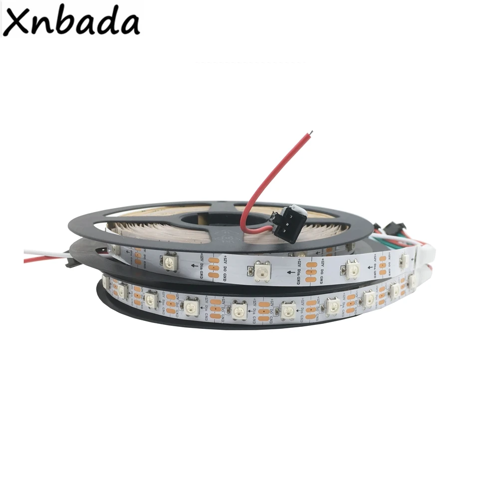 Светодиодная RGB лента WS2812B WS2812 12 В постоянного тока индивидуально Адресуемая Smart