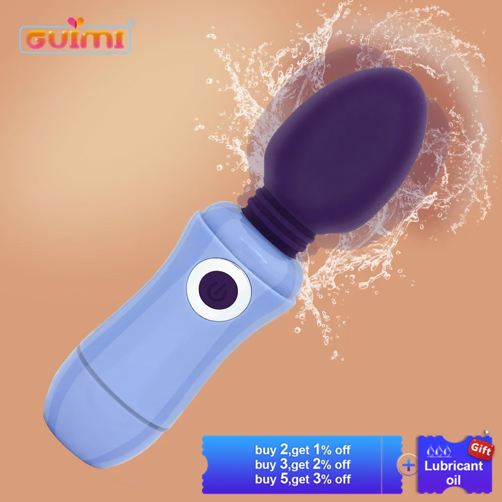 GUIMI Вращающаяся головка Мини AV Magic массажный жезл Вибратор Вагина обучение соски