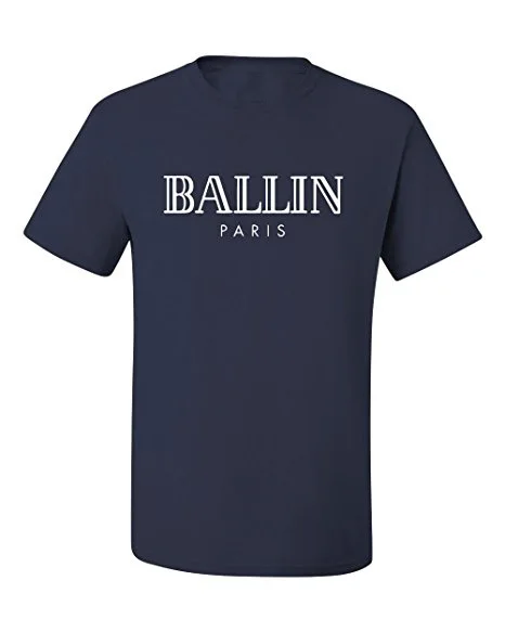 2019 Летняя мужская брендовая одежда с О образным вырезом Ballin ПАРИЖ городская мода