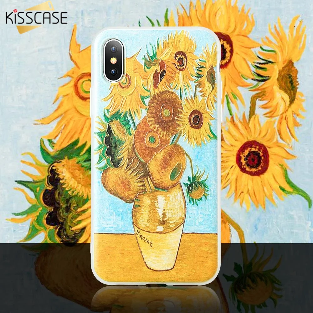 Чехол KISSCASE с рисунком маслом для Samsung Galaxy S8 S9 Plus Note 8 9 3D Ван Гог звездная ночь