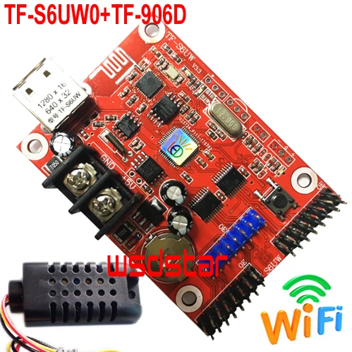 TF S6UW0 + 906D датчик температуры и влажности 1280*16 640*32 1 * HUB08 2 HUB12 USB WIFI одноцветный