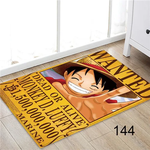 Style 1 Аниме ONE PIECE Luffy Коврик для двери, коврик для кружки, плюшевый напольный ковер, коврик для комнаты, нескользящий коврик, Новинка - Цвет: Style 1
