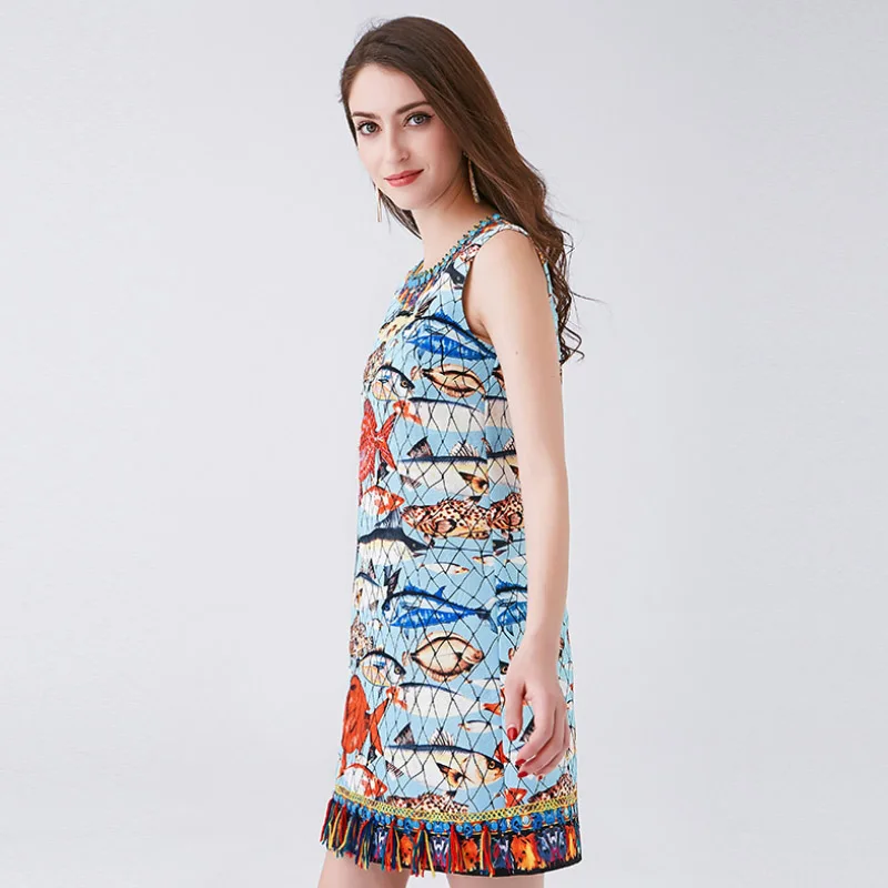 Высокое качество 2019 женское платье сезон: весна–лето новый сладкий Тропические