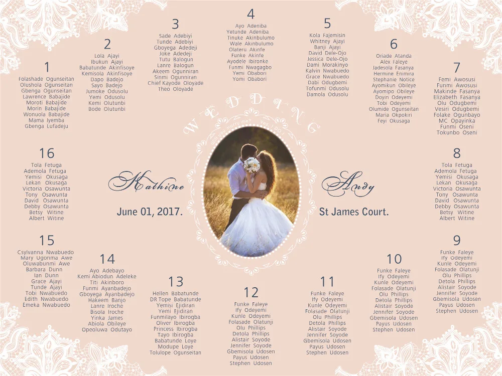 Уникальный Печатный цифровой файл для свадебных сидений предоставленный только