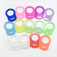 50pcs mix 14 colors clear food grade bpa free silicone baby mam pacifier chain ring nuk dummy ring attache sucette mam adapter