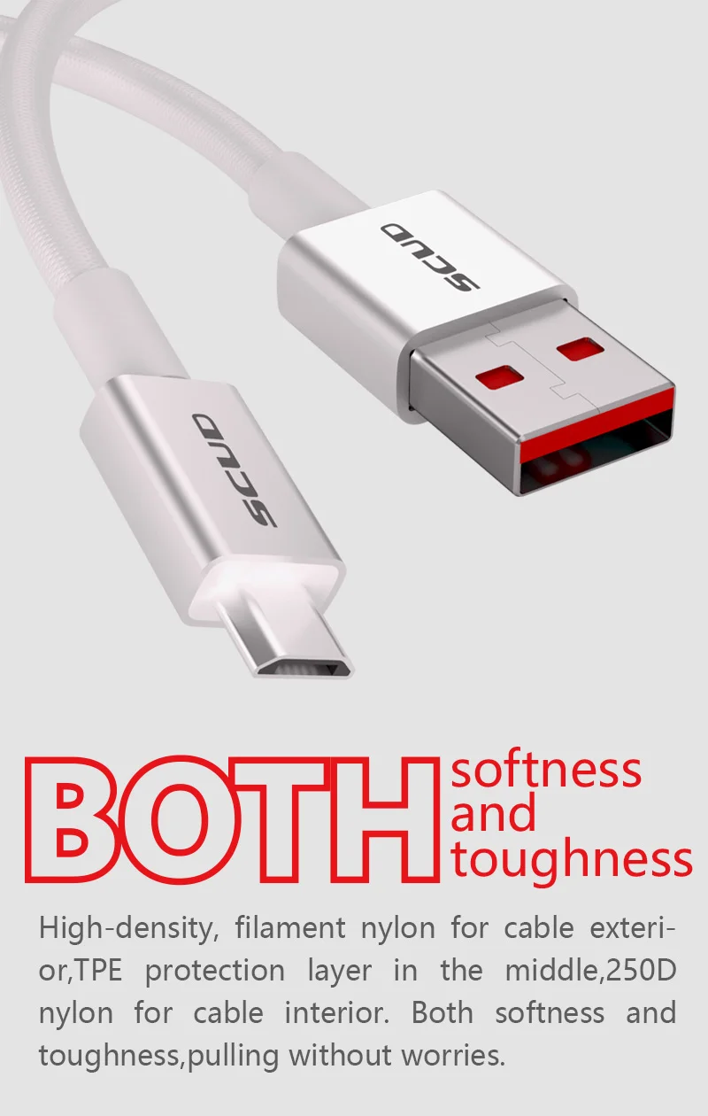 SCUD usb type-C кабель для сотового телефона USB type-C кабель для зарядки передачи данных кабель для мобильного телефона для устройств usb type-C