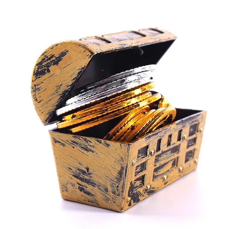 50 шт. Пластиковая Золотая монета пирата карибского моря реквизит игрушки для