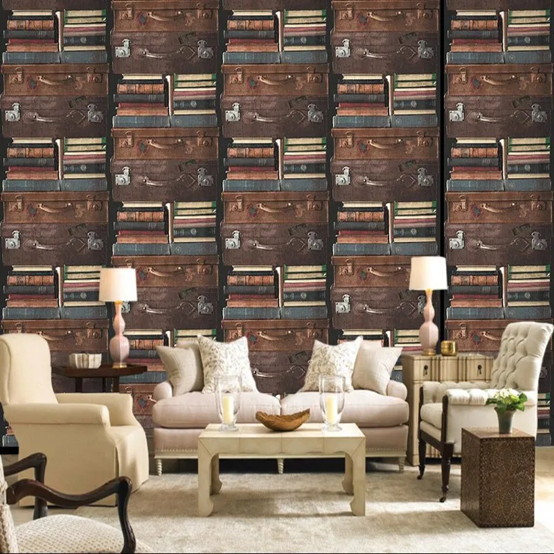 Custom mural 3D bookcase background wallpaper hotel KTV bedroom waterproof non-woven murals | Обустройство дома