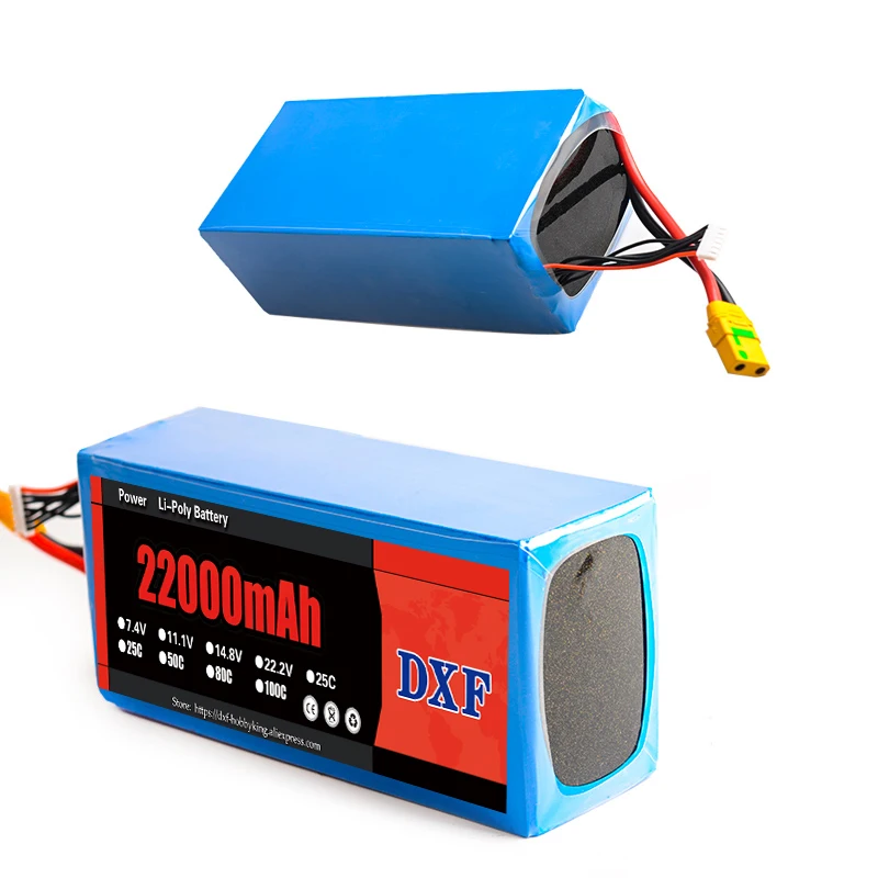 2017 DXF хорошее качество Lipo батарея 22000 мАч 22 2 в 25C Макс 60c для дрона FPV вертолета RC