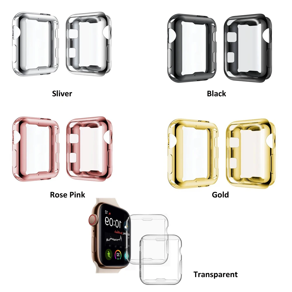 Для Apple Watch 4 3 2 1 38 мм 42 40 44 360 встроенный Прозрачный чехол для защитная пленка из