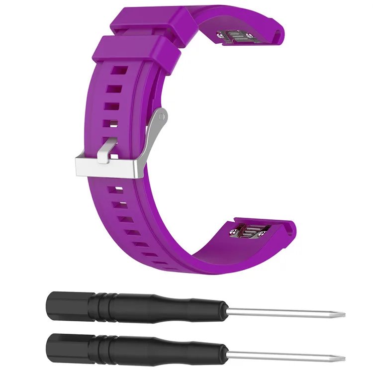 purple Новая замена из силикагеля, мягкий ремешок для Garmin Fenix/fenix5X/fenix5X puls/fenix3/fenix3 HR ремешок для Garmin Fenix 5X - Цвет: purple