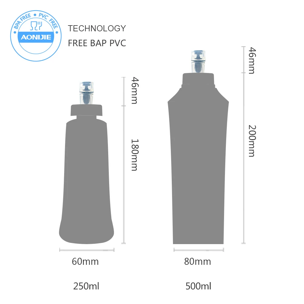 Спортивный складной мягкий чайник для бега из ПВХ без бисфенола|cycling water bottle|cycling