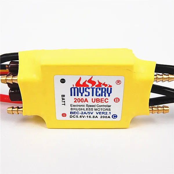 2 7S Lipo 200A ESC 5 V/5A UBEC Бесщеточный Регулятор скорости для RC лодки UBEC200A/S с охладителем