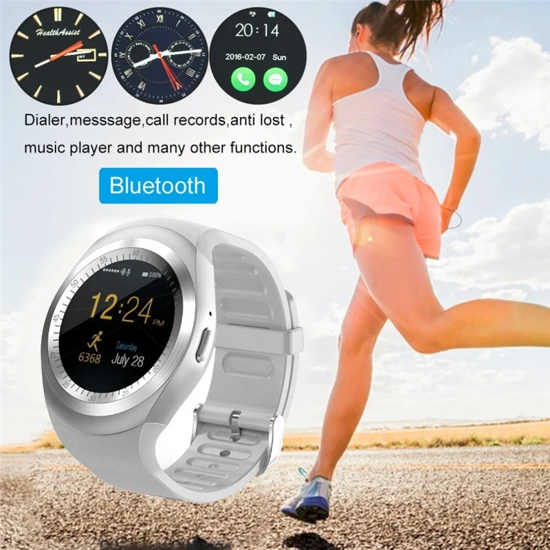 Y1 Смарт часы Bluetooth Relogio Android SmartWatch телефонный звонок GSM Sim пульт дистанционного