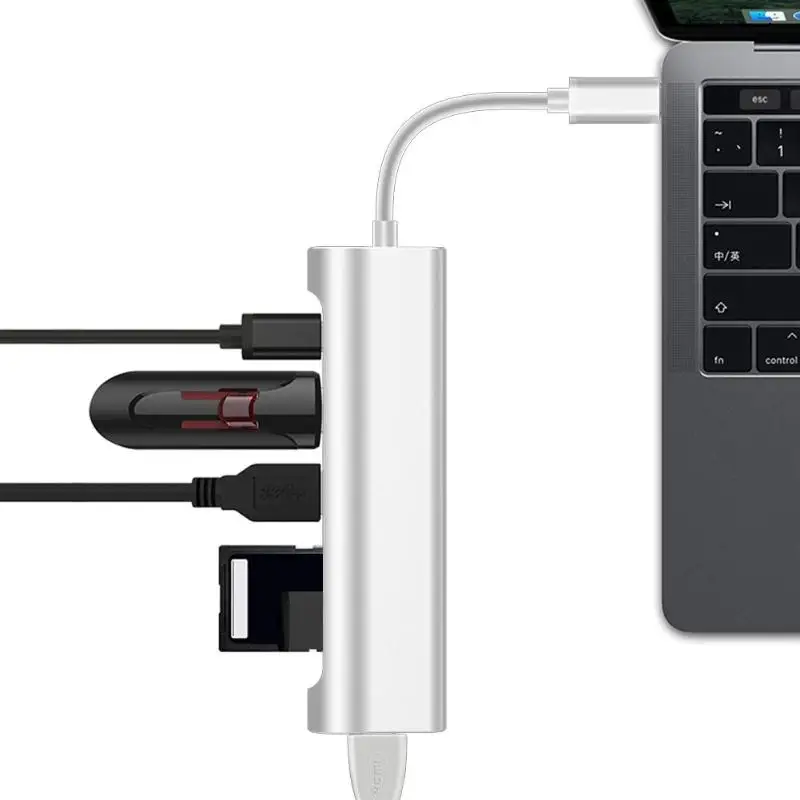 5 Гбит/с концентратор USB3.1 Type-C к HDMI для SD/TF кардридер зарядный порт USB 3 0 адаптер MacBook