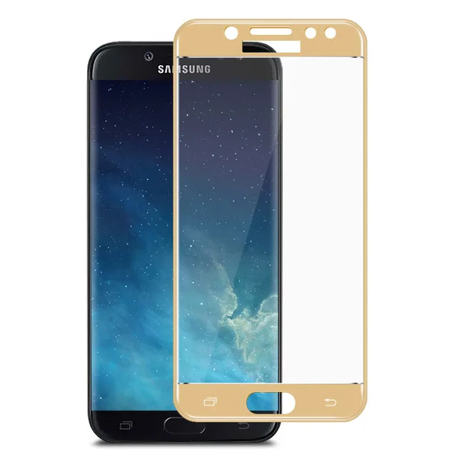 3D закаленное стекло для Samsung Galaxy j7 plus Полное покрытие экрана Взрывозащищенная