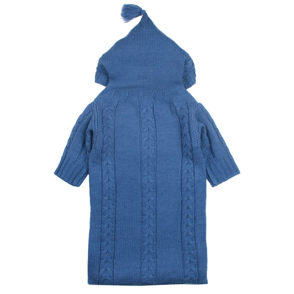 Спальный мешок для новорожденных 2017 детский вязаный комбинезон с длинными