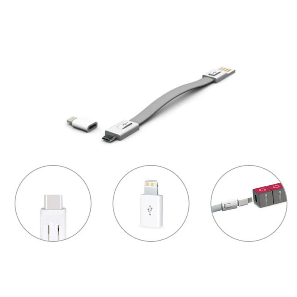 Magic световой куб Micro USB Кабель адаптер для iPhone iPad Android Тип C брелок 3 в 1 портативный