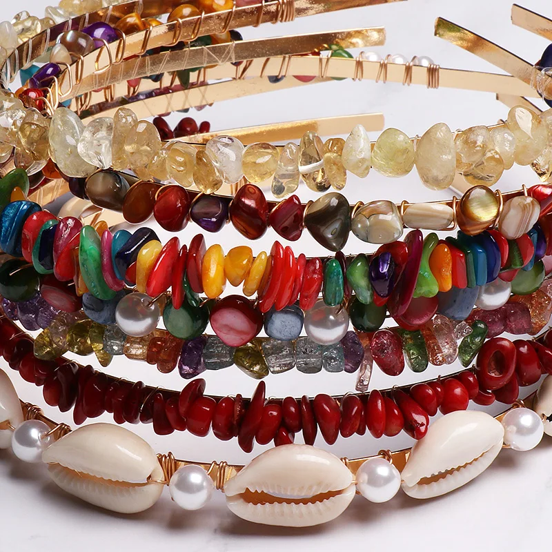 Женские обручи для волос ZA из натурального камня с искусственным жемчугом