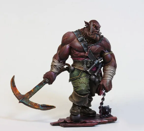 

1/24 75mm BLACK ORC Warrior ancient with base 75mm toy Resin Model Miniature resin figure Unassembly Unpainted