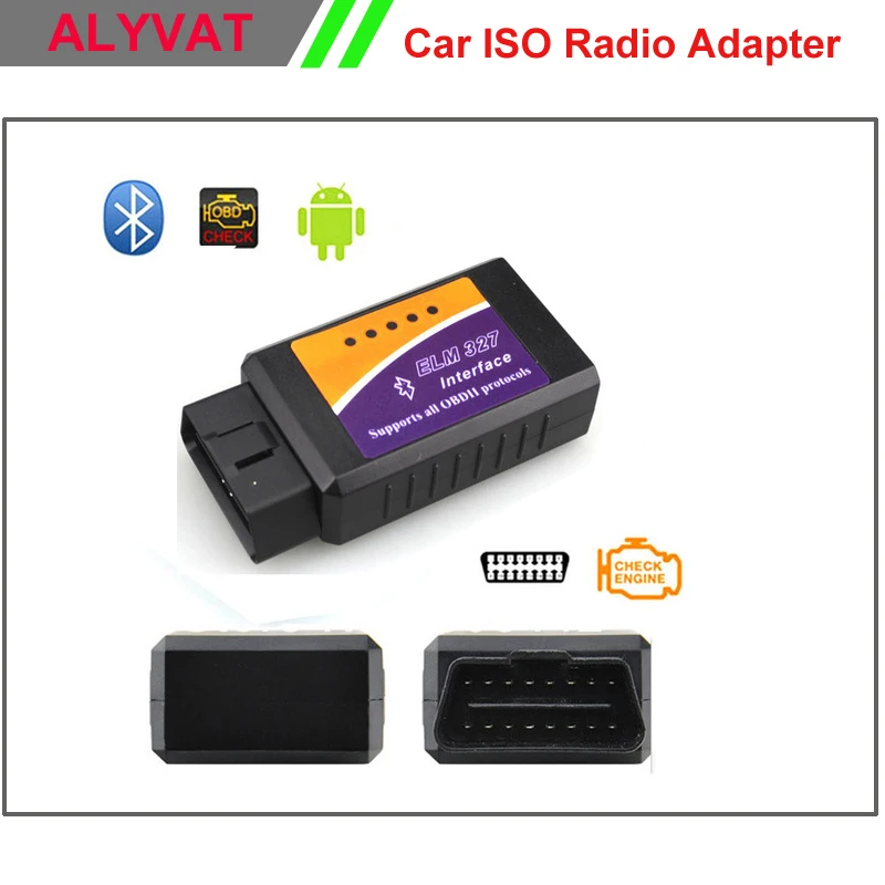 Elm327 Bluetooth OBDII ELM327 Автомобильный диагностический сканер работает на Android