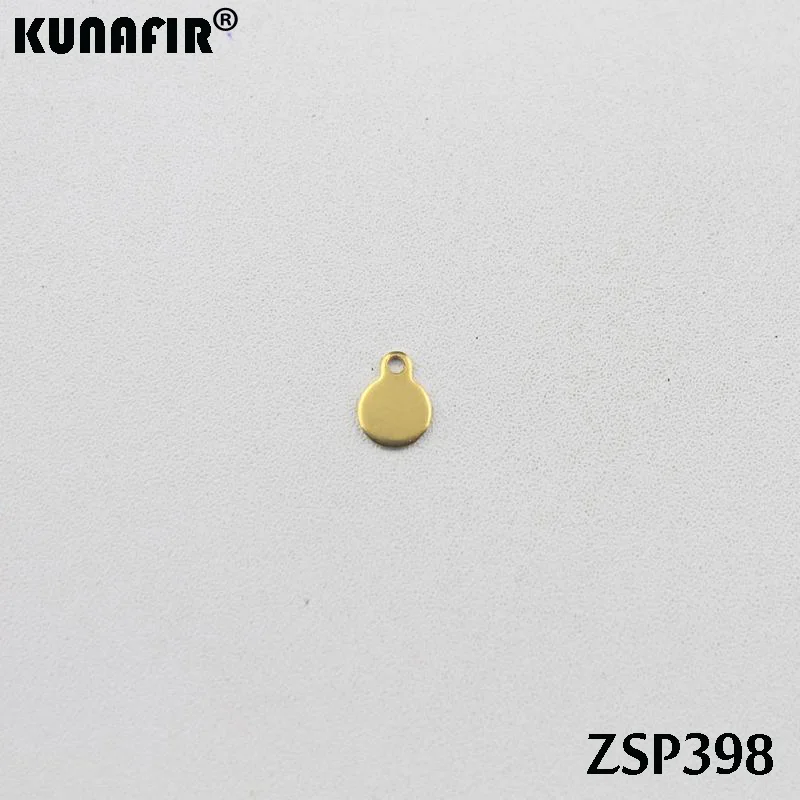 ZSP398 golden color С лазерной гравировкой логотипа покрытием цвета метки из нержавеющей стали этикетки ювелирные изделия вкладки части аксессуары 50-500 шт./лот некоторые стили - Цвет: ZSP398 golden color