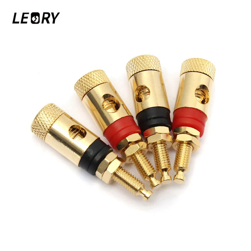 4 шт. позолоченные латунные коннекторы LEORY для штекера мм|connector board|connectors goldconnector 4mm