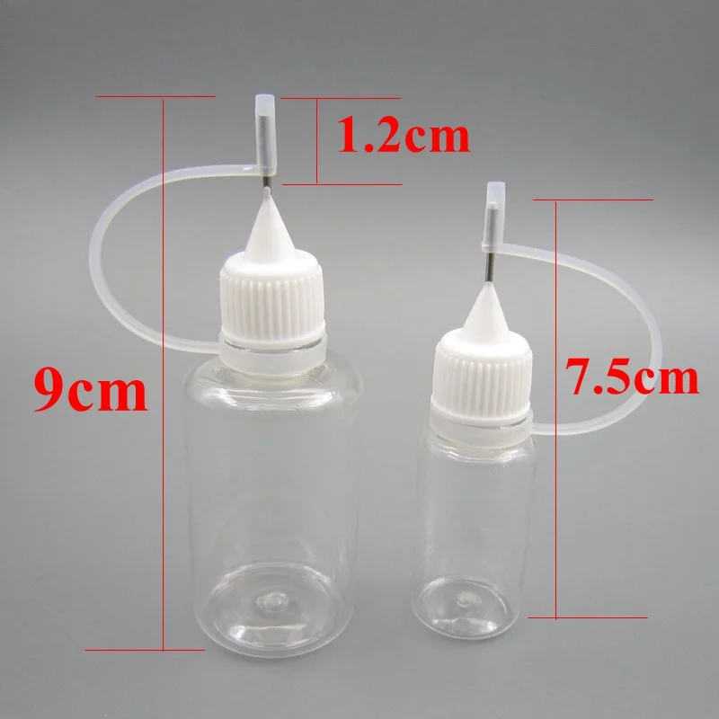10 шт. маленький пустой пластиковый для жидкости бутылка с металлической насадкой аппликатор этикетки