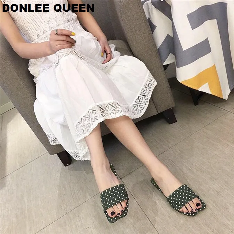 DONLEE QUEEN/Модная юбка для польки в точки тапочки женщин наружные горки женские