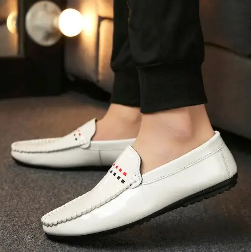 TOSJC мужские лоферы повседневные белые без шнуровки из мягкой кожи дышащие для