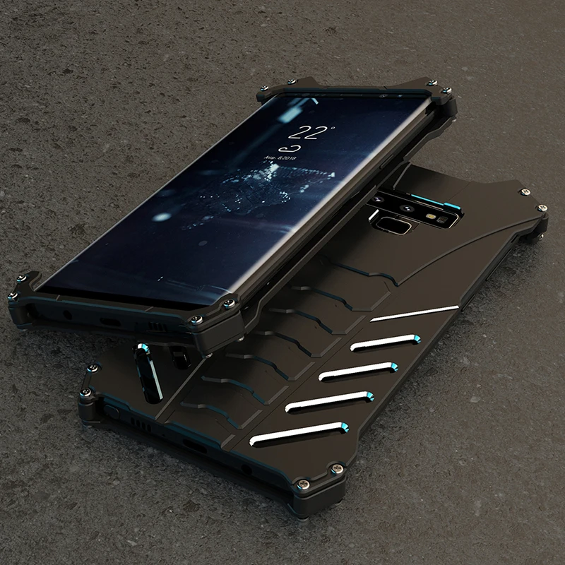 Роскошный бронированный чехол летучая мышь для Samsuang Galaxy S9 S8 Plus Note 8 9 360 полная защита Алюминиевый металлический бампер чехол для Samsuang Note 5