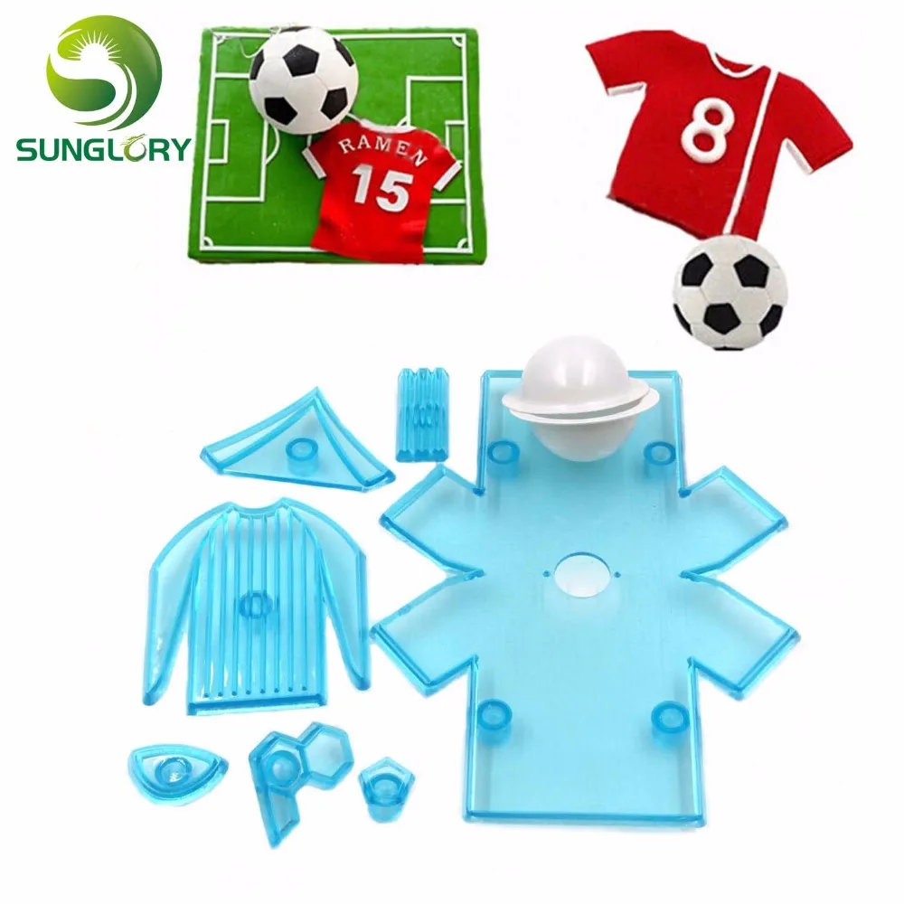 Форма для торта 9 шт. формы помадки футбольной рубашки тематики пластиковый нож