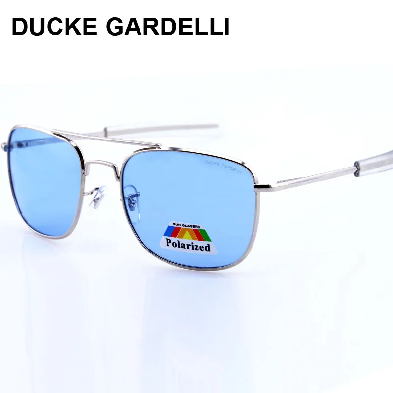 Мужские солнцезащитные очки DUCKE GARDELLI поляризационные металлические в стиле ВВС 57