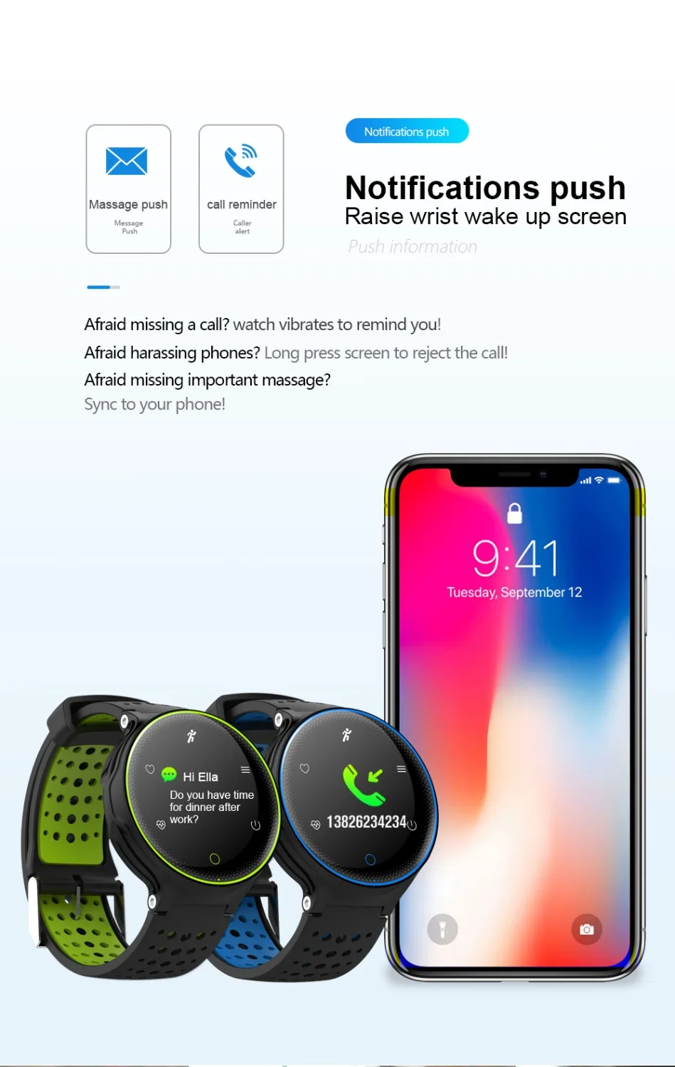X2 плюс смарт-часы с браслетом-Цвет Экран Bluetooth сердечного ритма крови Давление