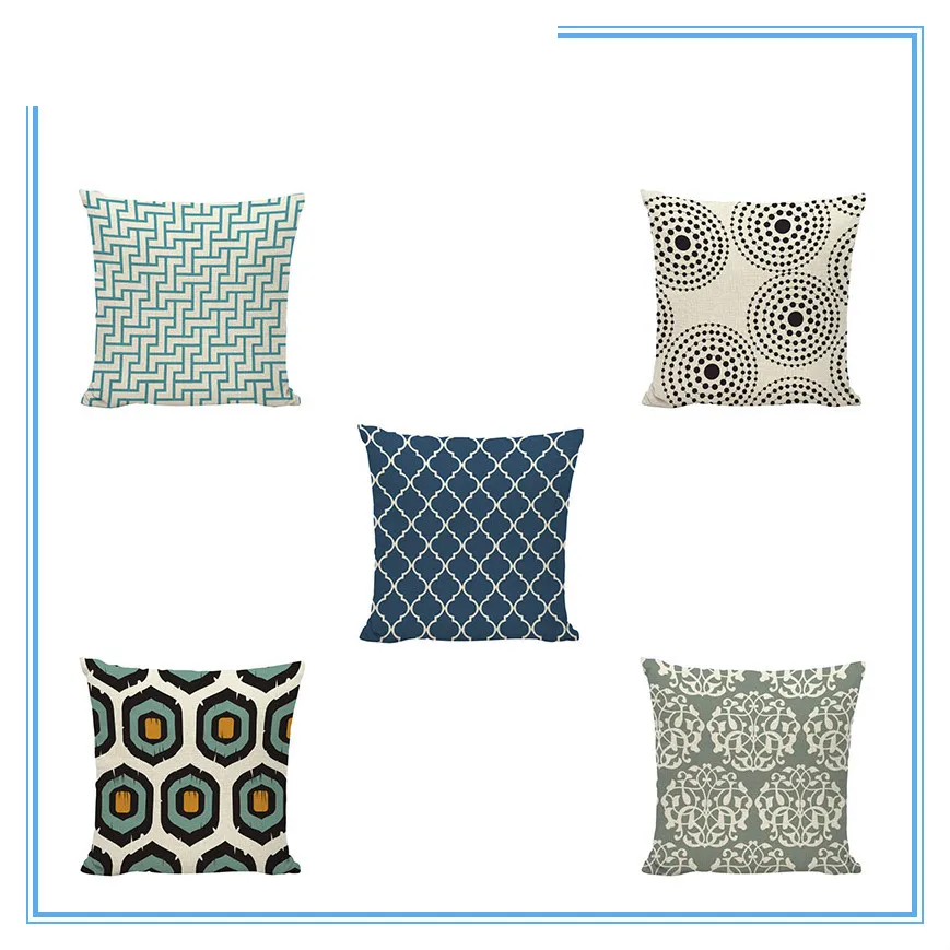 Полосатый линия комбинированная подушка крышка личность геометрическая точка