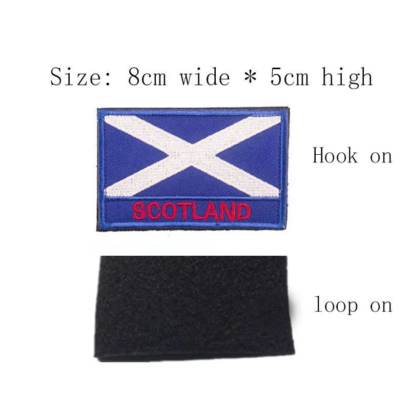 Шотландская подкладка на липучке бесплатная доставка нашивка с флагом ширина 8