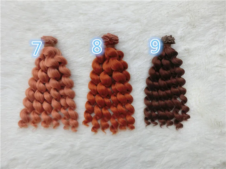 Цветные красивые волосы refire bjd hair 20 см * 100 черные золотые коричневые хаки серые