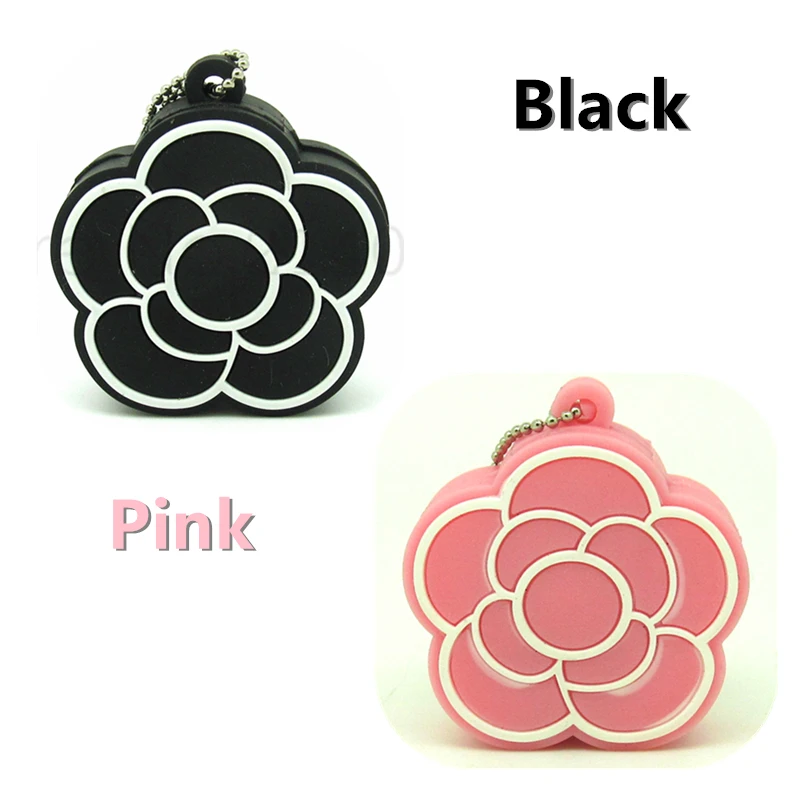 Модный розовый USB флеш-накопитель черный и белый цветок ручка-накопитель