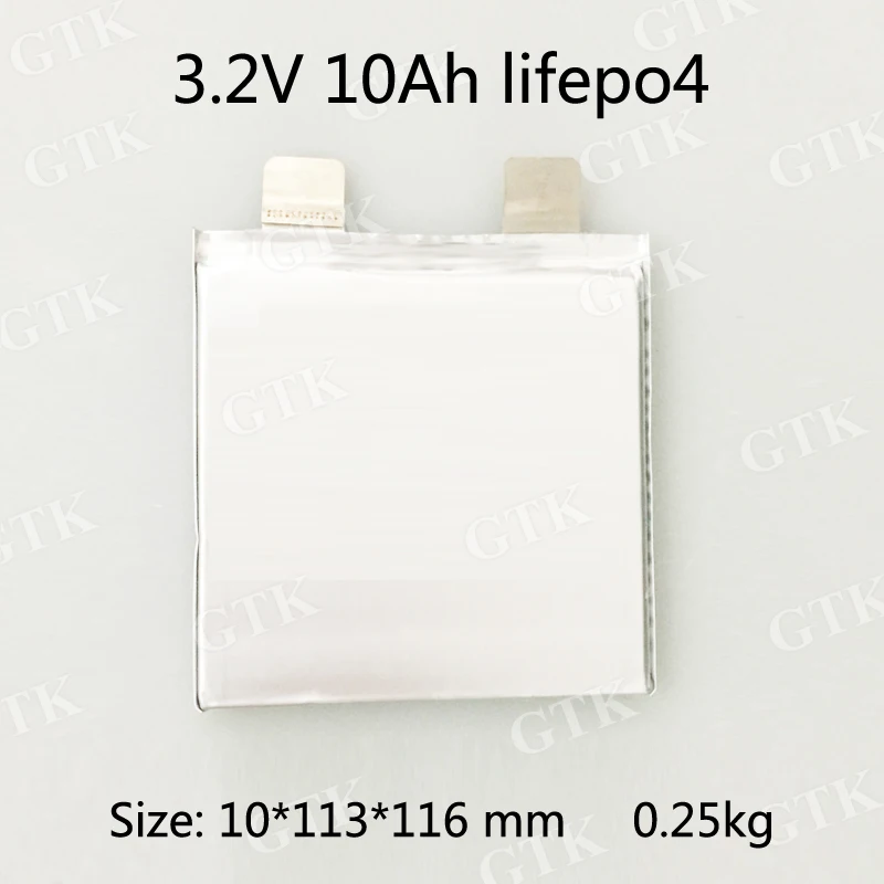 GTK 4 шт. полная емкость 3 2 V 10AH Lifepo4 батарея 11AH lipo для DIY батареи 12V 24V 20AH инвертор