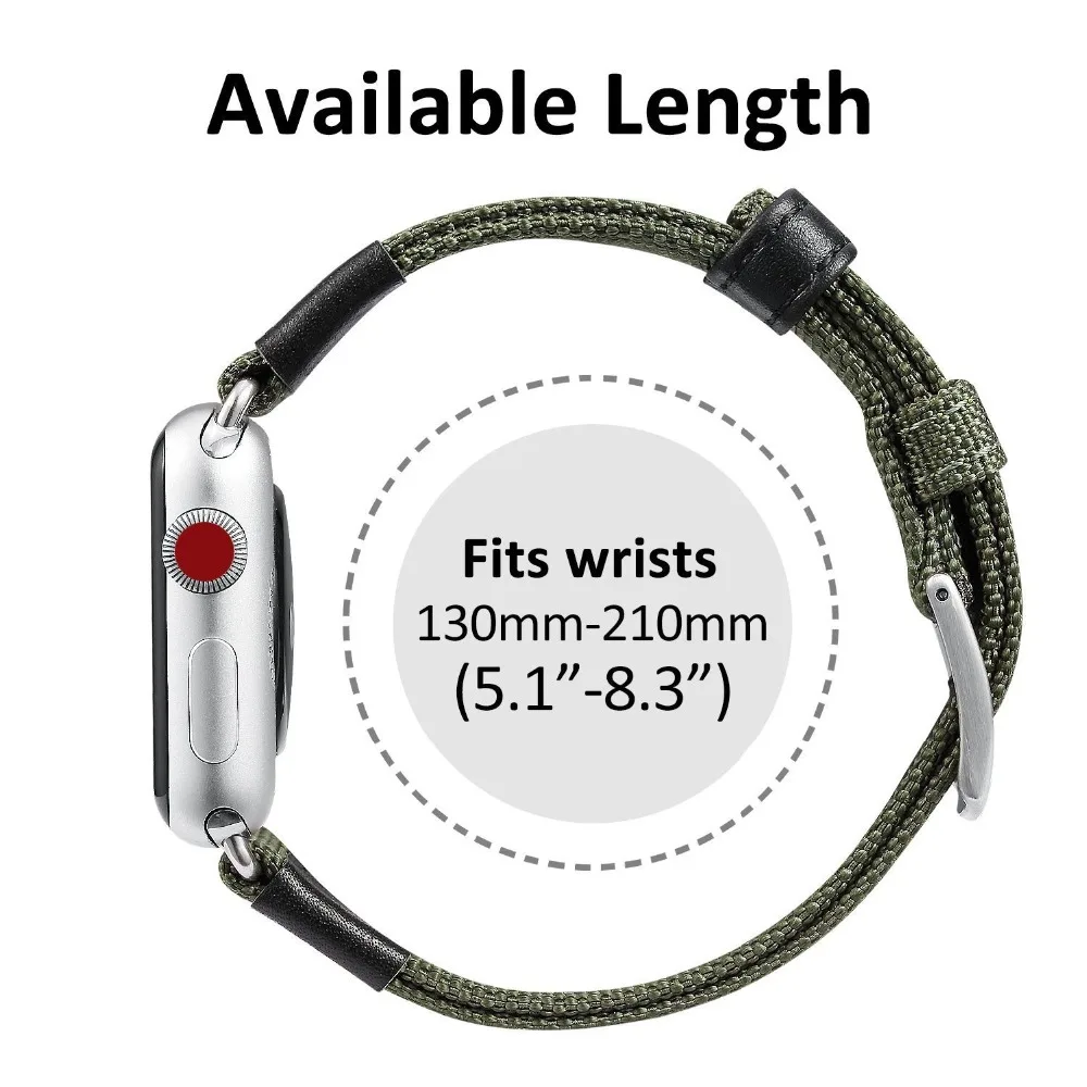 Спортивный нейлоновый ремешок для часов Apple Watch 4 Band 40 мм 44 замены 38 iWatch 3 2 1