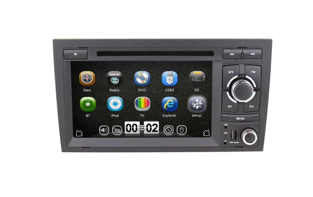 7 дюймовый автомобильный DVD плеер 2 Din для AUDI A4 2002 2008 с GPS навигацией стерео радио RDS