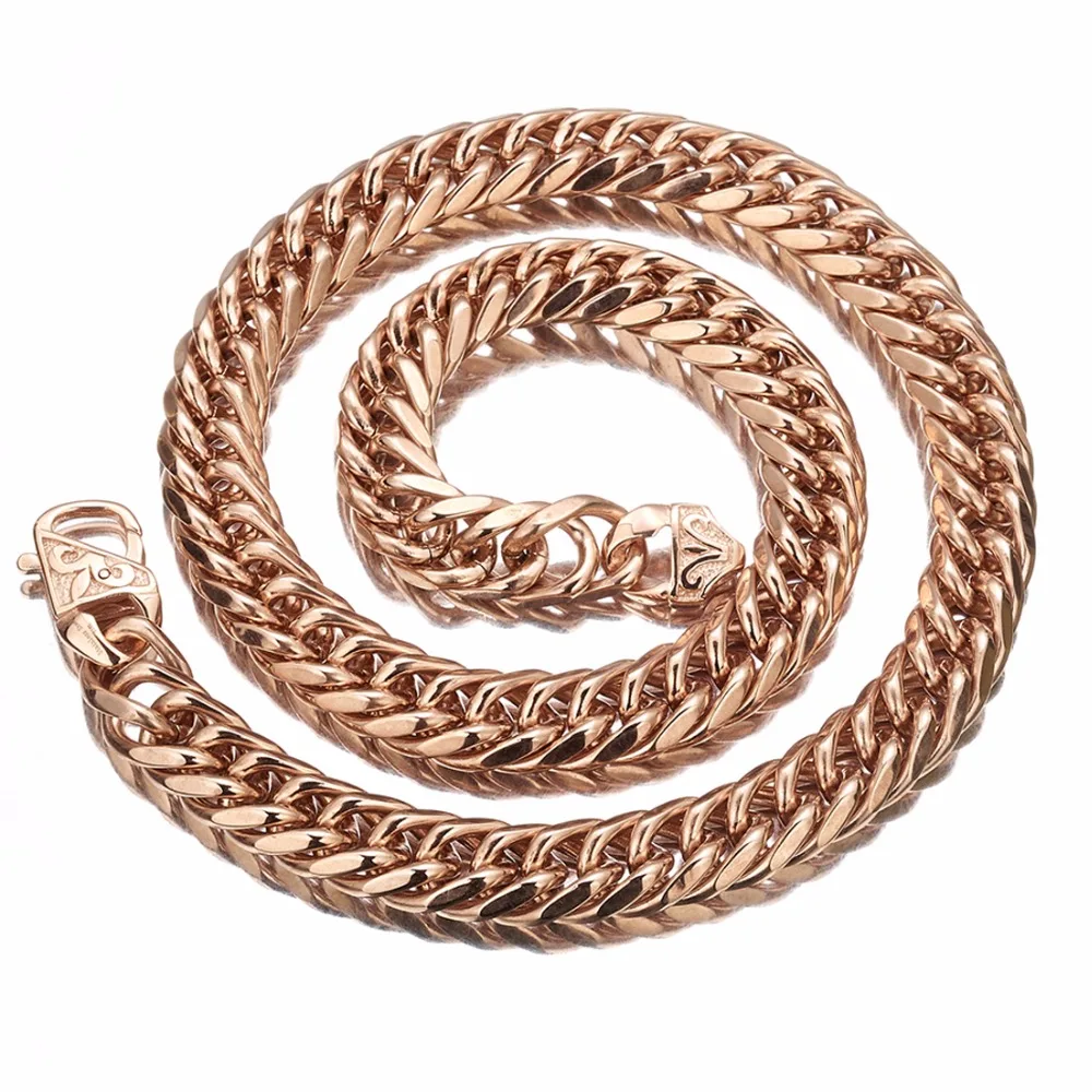 14 мм 16 цвет розового золота шикарная Цветочная застежка 7-40 дюймов ожерелье или