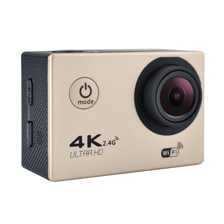 Золотой Andoer F60R экшн-камера 4K wifi 1080P Водонепроницаемая 30M 120 градусов широкоугольная Спортивная DV Mini 2in ЖК-экран для спорта на открытом воздухе - Цвет: Золотой
