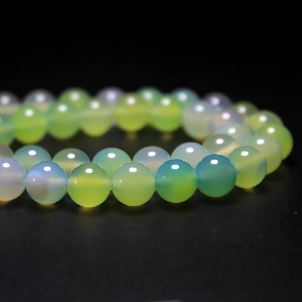 Круглая форма оптом бусины из натурального винограда и агата зеленые камни