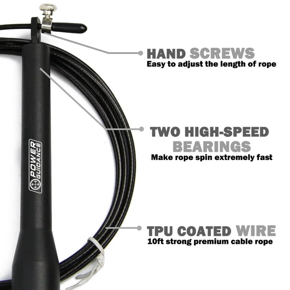 Скоростная Скакалка для фитнеса 3 м с сумкой | Спорт и развлечения