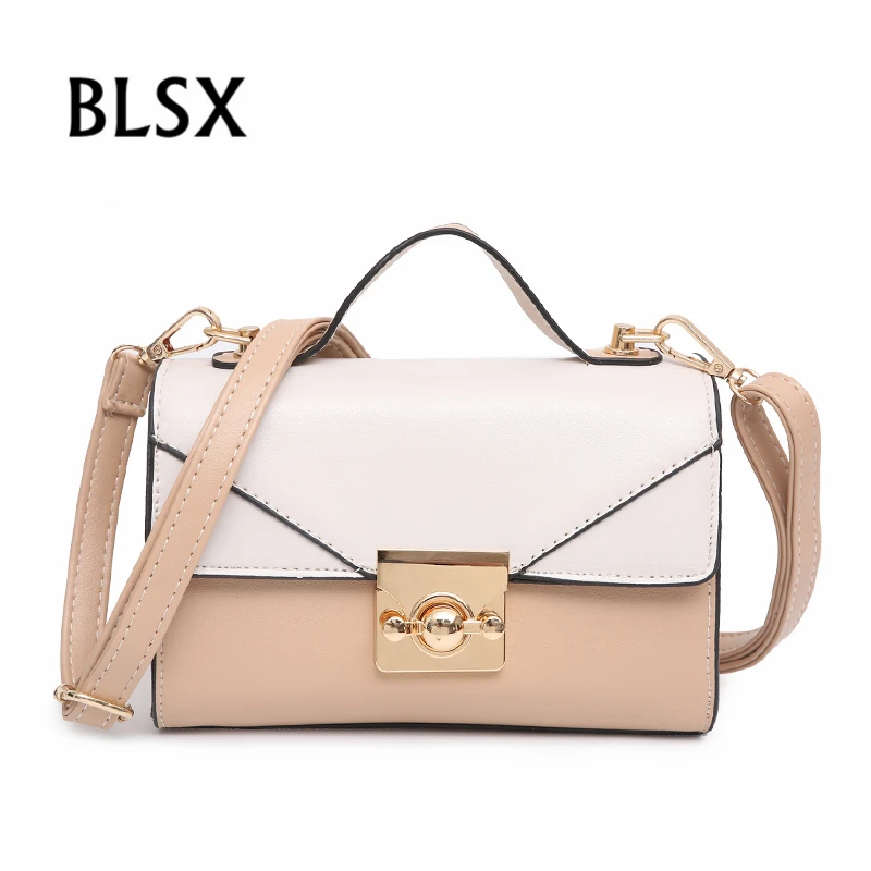 2018 Новая мода панелями клапаном Сумки из искусственной кожи через плечо Sac