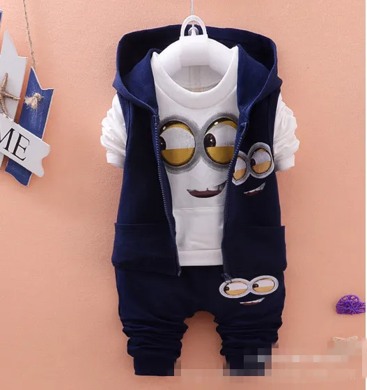 Комплект детской одежды с героями мультфильмов для детей 1-4 лет повседневный
