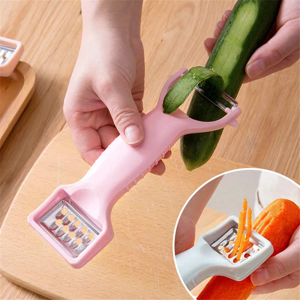 

Multifunctional Fruit Vegetable Peeler Double Stainless Steel Potato Carrot Peeler Garlic Grater Apple Scraper Kitchen Tools